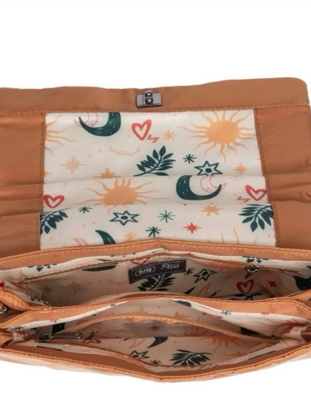 lug Quilted Crossbody Bag in Tan